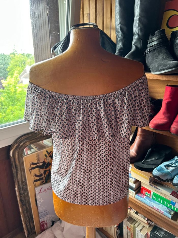 Blouse à épaule dénudées motifs - photo numéro 3