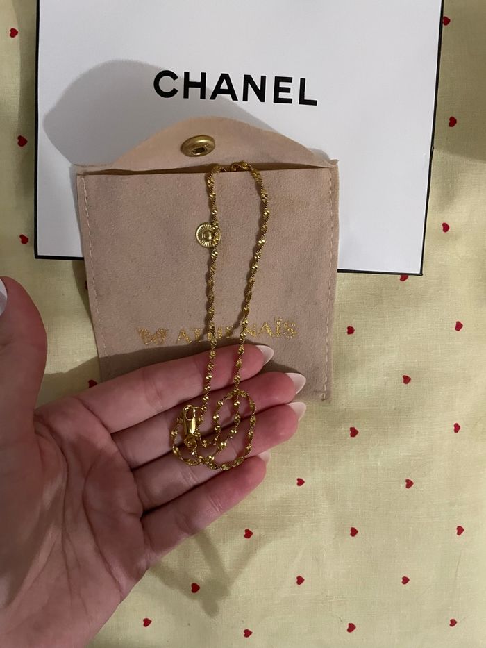 Collier torsadé plaqué or - photo numéro 4