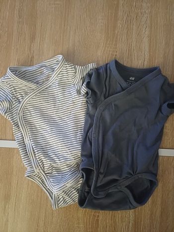 Lot de 2 bodies manches courtes 2 mois