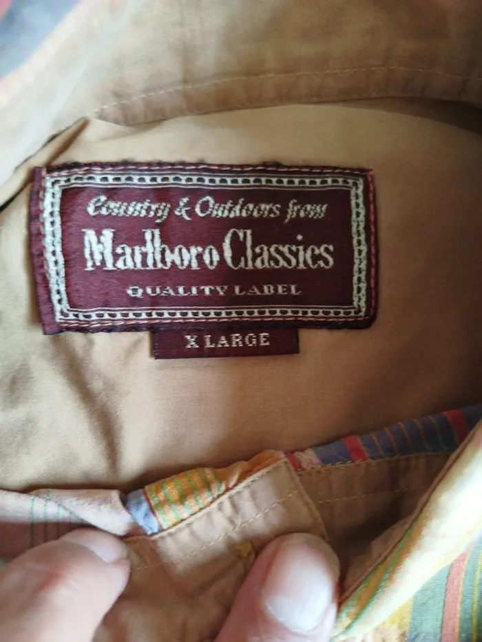 Chemise manches longues vintage homme Marlboro Classics taille XL - photo numéro 4