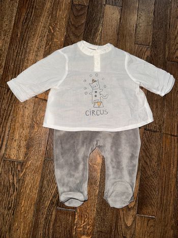 Pyjama velour vertbaudet 1 mois