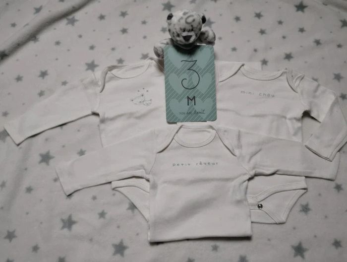 Lot de 3 bodies manches longues