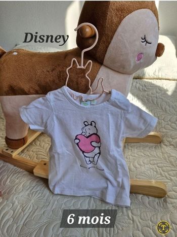 T-shirt winnie l'ourson cœur 6 mois