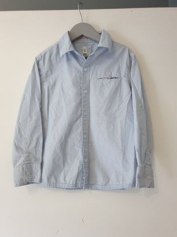 Jolie chemise blanche rayé bleu