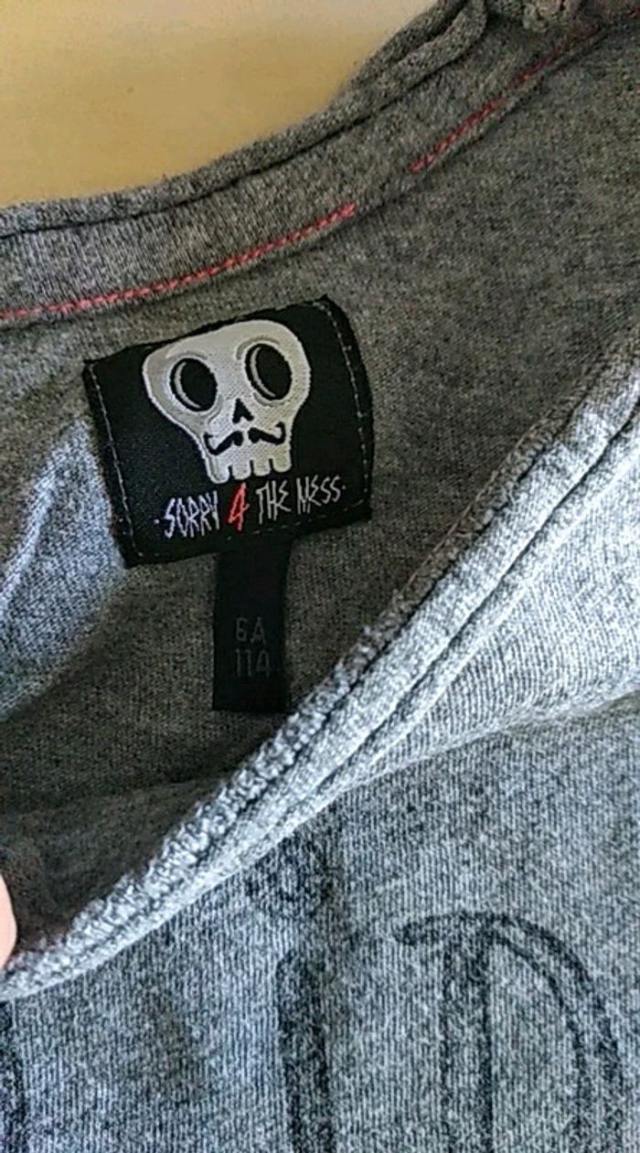 Tee shirt sorry 4 the mess 6 ans garçon - photo numéro 2