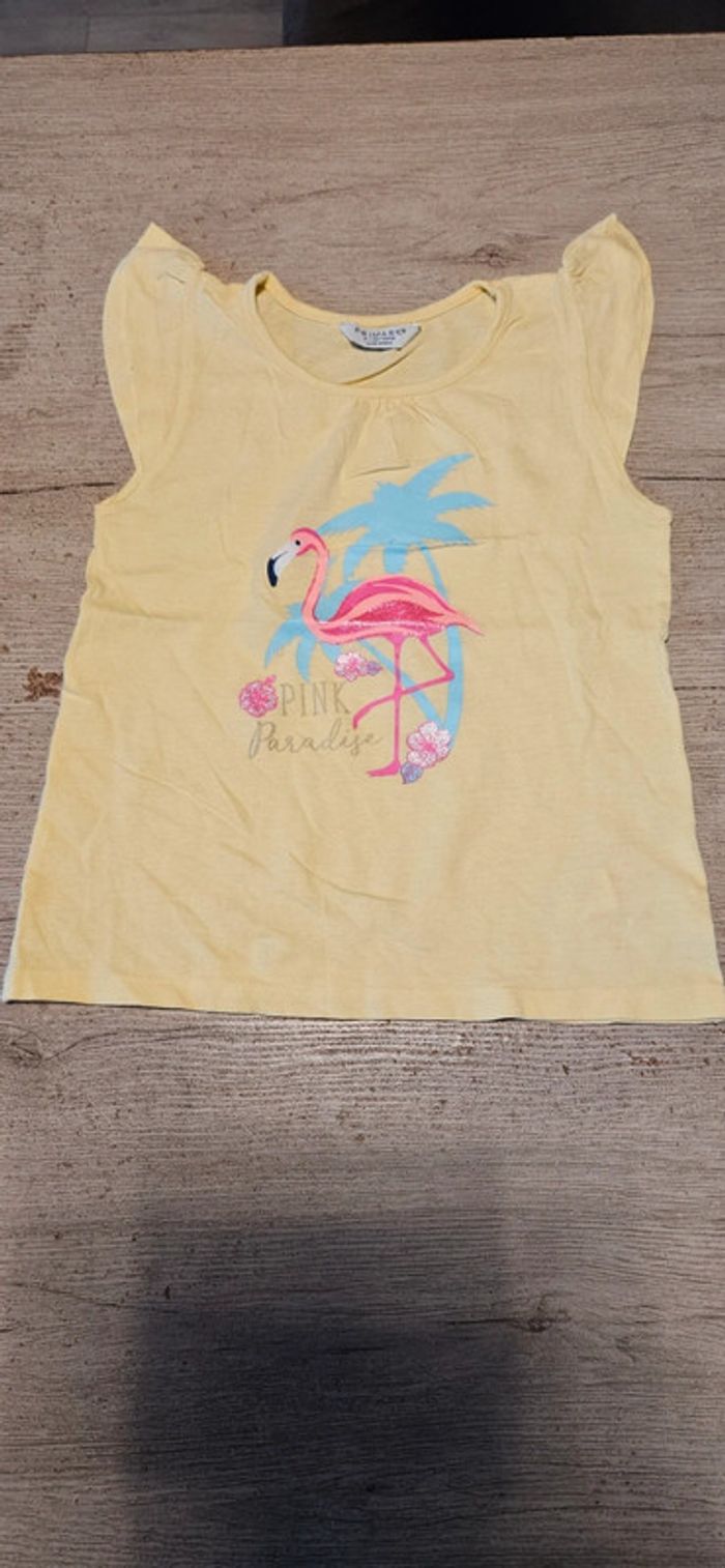 T shirt fille sans manche, jaune clair, Primark, 6/7 ans neuf