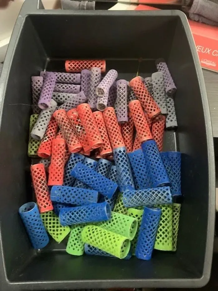 lot de 100 bigoudis velours efalock - photo numéro 2