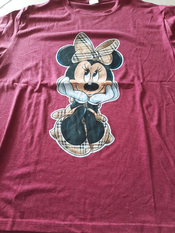 Tee shirt violet minnie - photo numéro 2