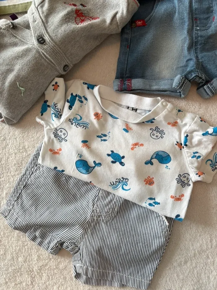 Lot vêtements bébé ETE garçon – Taille 6 mois – Marques variées - photo numéro 8
