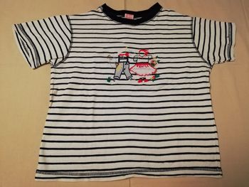 Tee-shirt Marinière Unisexe 12 ans avec motif cousu