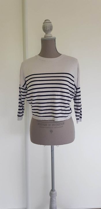 Pull marinière court