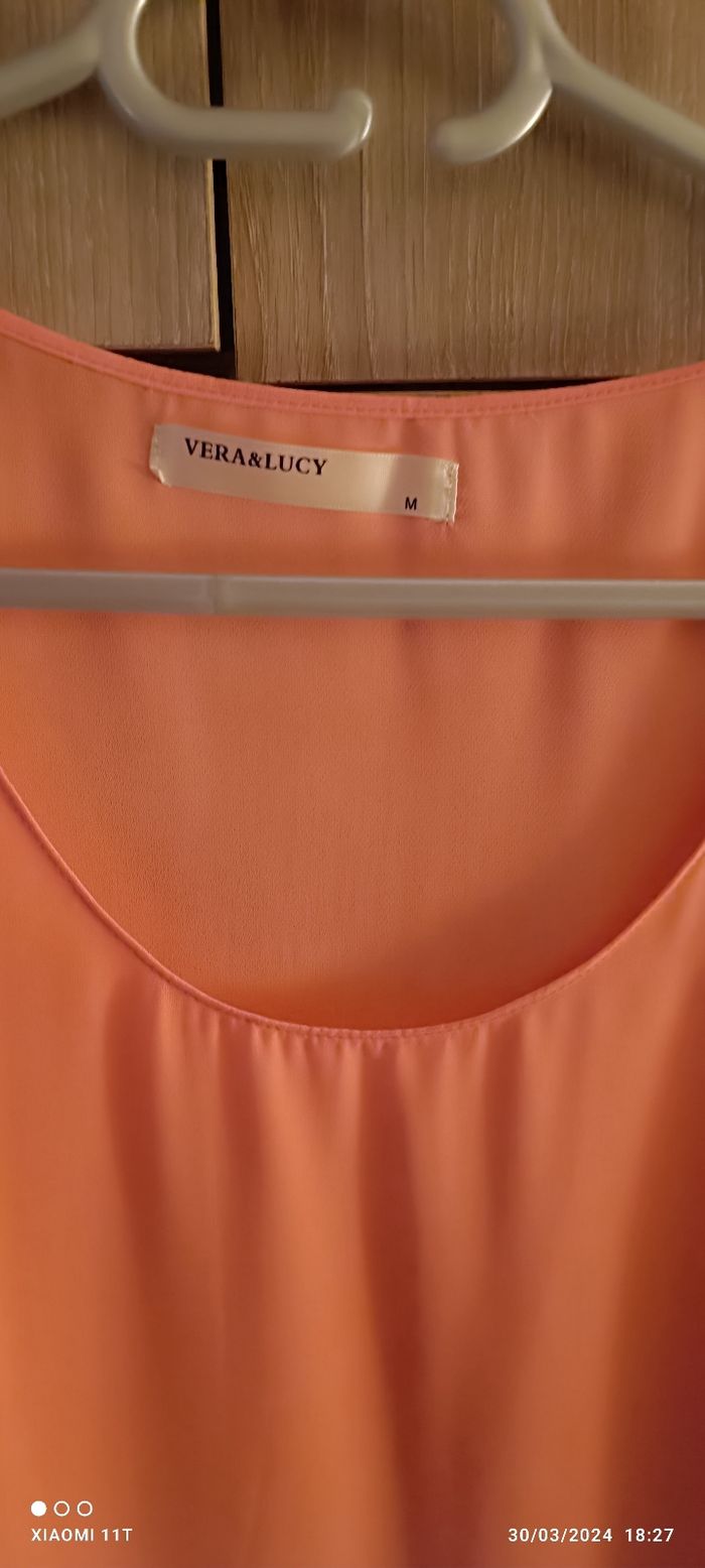 Débardeur femme taille m corail - photo numéro 2