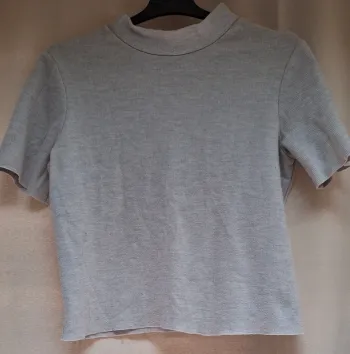 Pull manches courtes petit col roulé en très bon état taille M "zara"