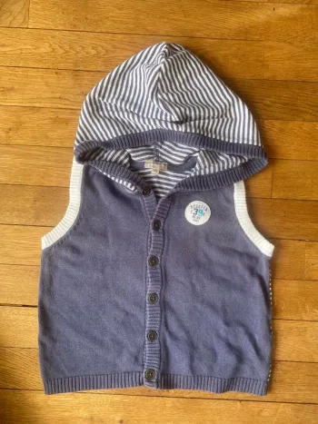 Pull sans manche grain de Blé 24 mois