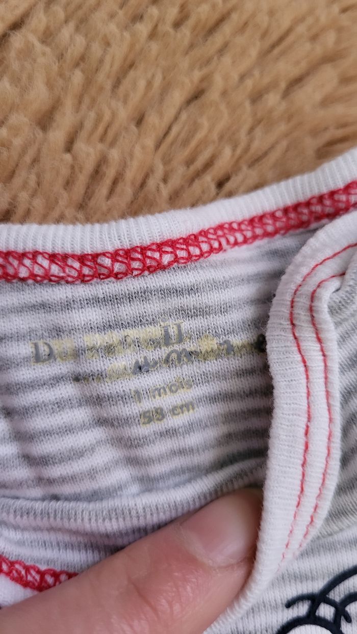 Lot 2 bodies du pareil au même 1 mois - photo numéro 4