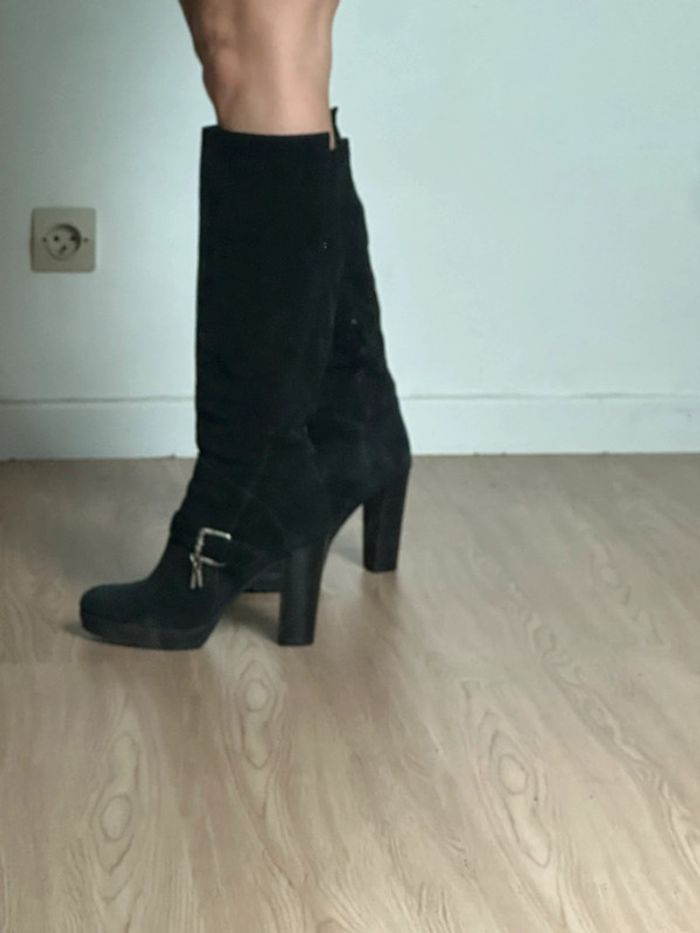 Bottes hautes daim noir San Marina t38 - photo numéro 7