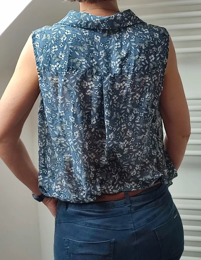 Blouse effet chemise sans manche 38/40 - photo numéro 6