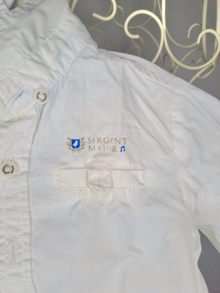 Chemise blanche sergent major 6 mois - photo numéro 2