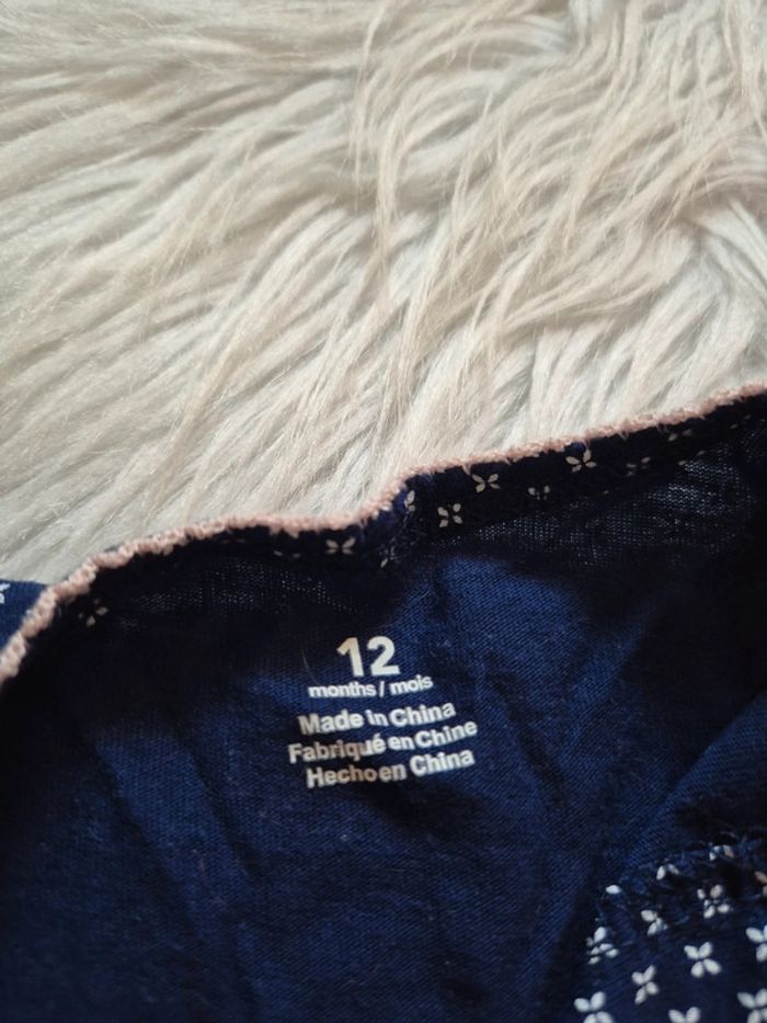 Robe bleue motifs – 12 mois - photo numéro 4