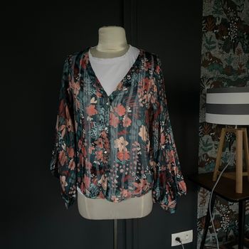 Blouse fleurie camaïeu