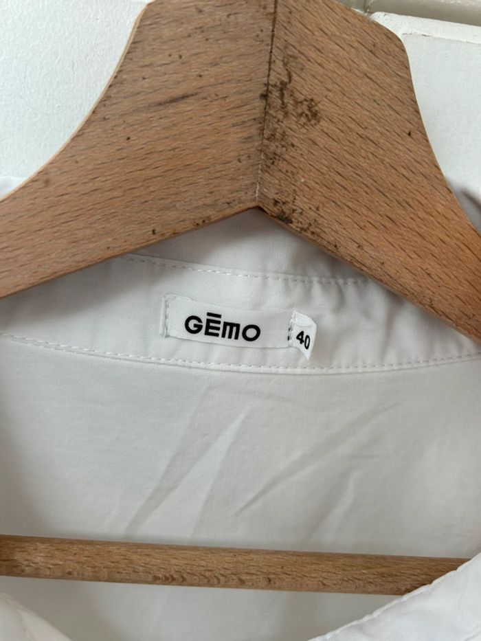 Chemise blanche gemo  été manches 3/4 - coton gemo taille 40 - photo numéro 4
