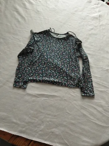 Tee shirt 10 ans fleur