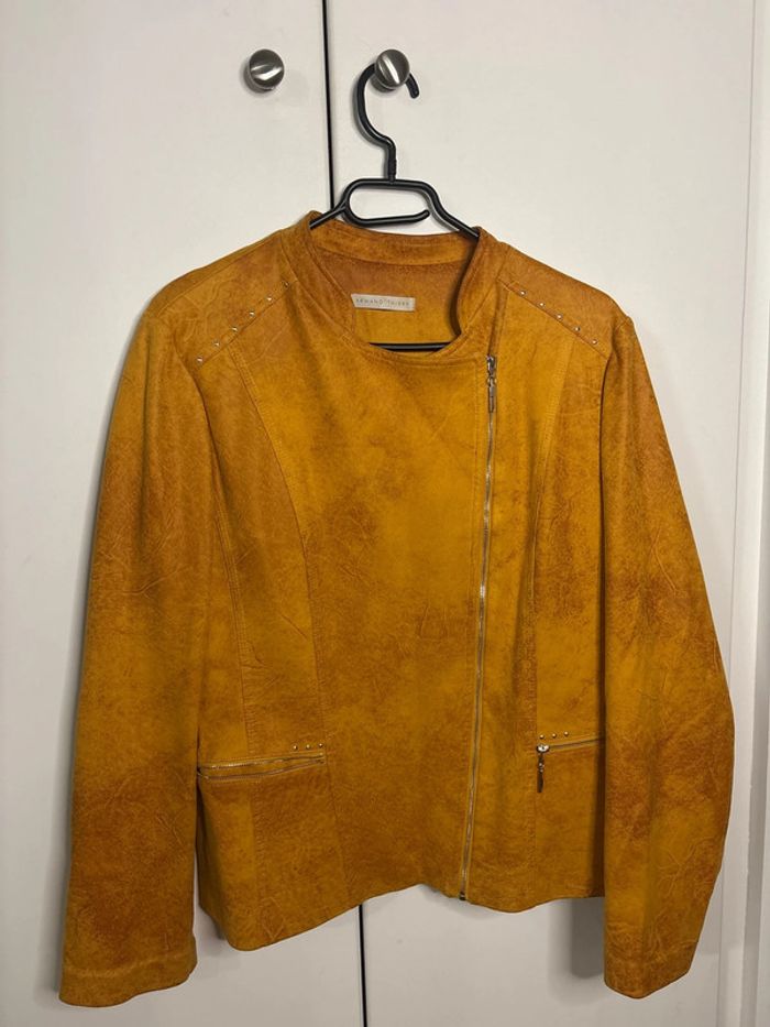 🌺veste moutarde Armand Thiery daim🌺