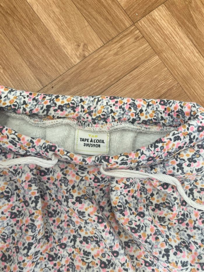 Pantalon jogging motifs fleurs 3 mois Tape à l’Oeil - photo numéro 2