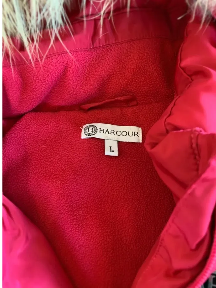 Doudoune Harcour Rouge – Taille L – Très Bon État - photo numéro 6