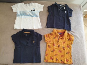 Lot polos t shirts MC 12 mois