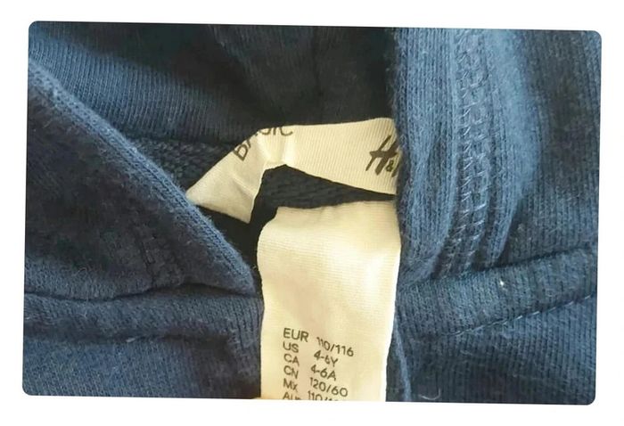 Gilet zippé à capuche bleu foncé, H&M en très bon état, taille 4/6 ans - photo numéro 3