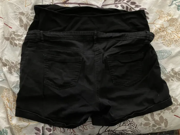 Lot de 2 shorts grossesse bleu et noir - photo numéro 4