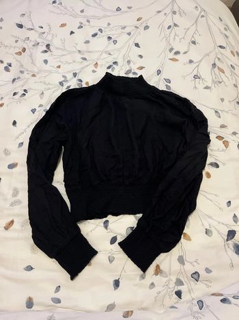 Top fille manches longues noir Tape à l’œil XS