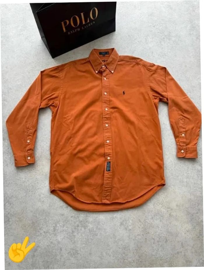 Chemise Ralph Lauren manches longues Taille S orange Homme Men CHE133 - photo numéro 4