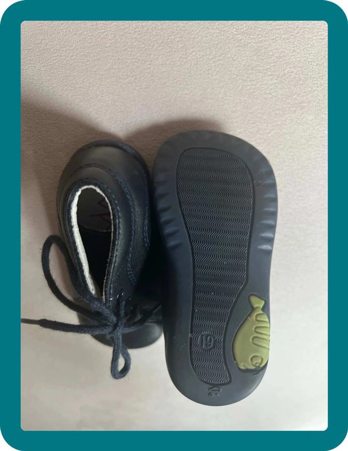 Chaussures cuir et semelles souples 1ers pas taille 19 - Bopy - photo numéro 6