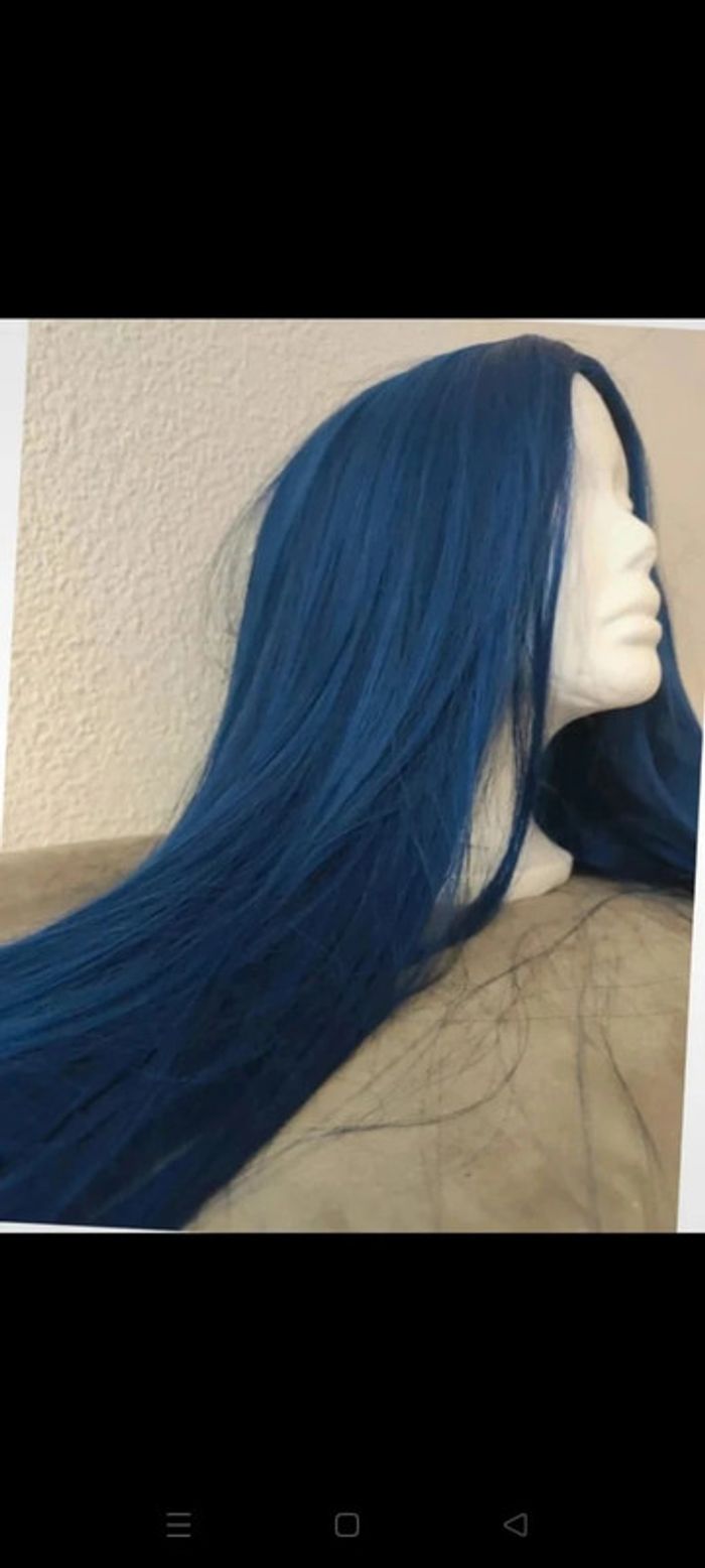🎀 Promo 🎀 Perruque Naturelle Bleu Émeraude 1MÈTRE 🎀 - photo numéro 12
