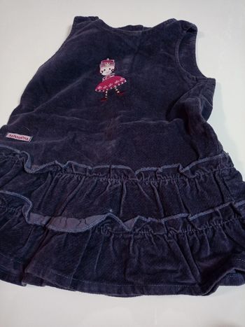 Robe velours violette in extenso 9mois tbe