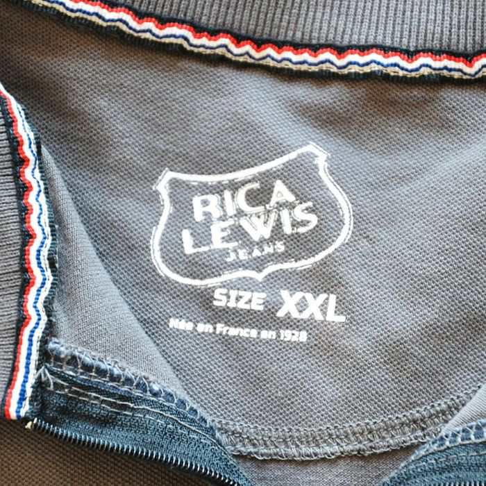 Rica Lewis RL1928 Polo Vintage Col Zip V Gris Homme Exclusive Collection Y2K (Taille XXL) - photo numéro 8