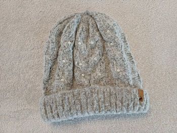 Bonnet Tape à l'œil gris 10/14 ans (réf perso G-Q13)(familleac72)