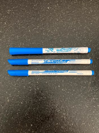 Lot de Velleda bleu pointe fine