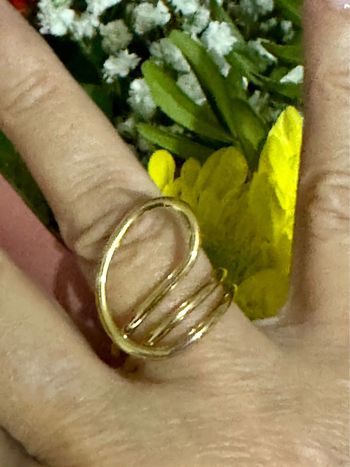 Bague 3 tours habaha Paris réglable neuf lâché acier inoxydable or