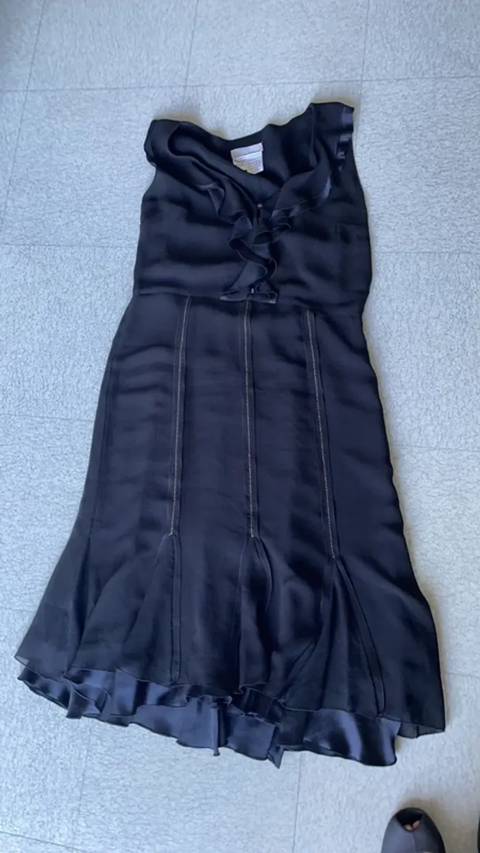 Robe noir 100% soie MaxMara - photo numéro 8