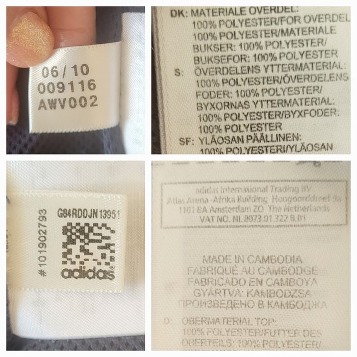 Adidas Veste Ext 3 Bandes T10/11ans-150cm-Marine et Blanc-Logo Brodé Poitrine&Patch Bleu dos - photo numéro 5