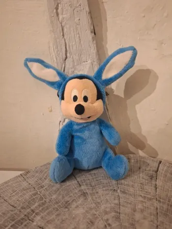 Doudou Mickey déguisé en Lapin bleu