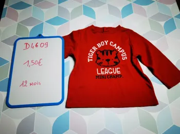 D4609 - tee-shirt garçon 12 mois