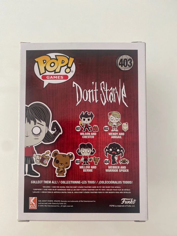 Funko pop Willow and bernie 403 don’t starve - photo numéro 3