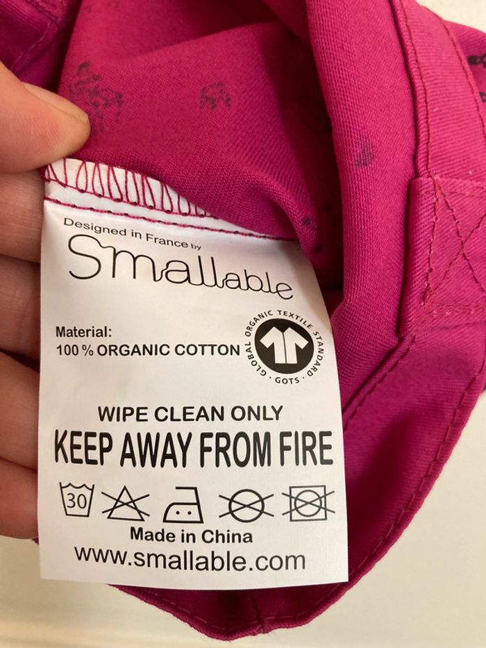 Mini tote bag Smallable rose - photo numéro 2