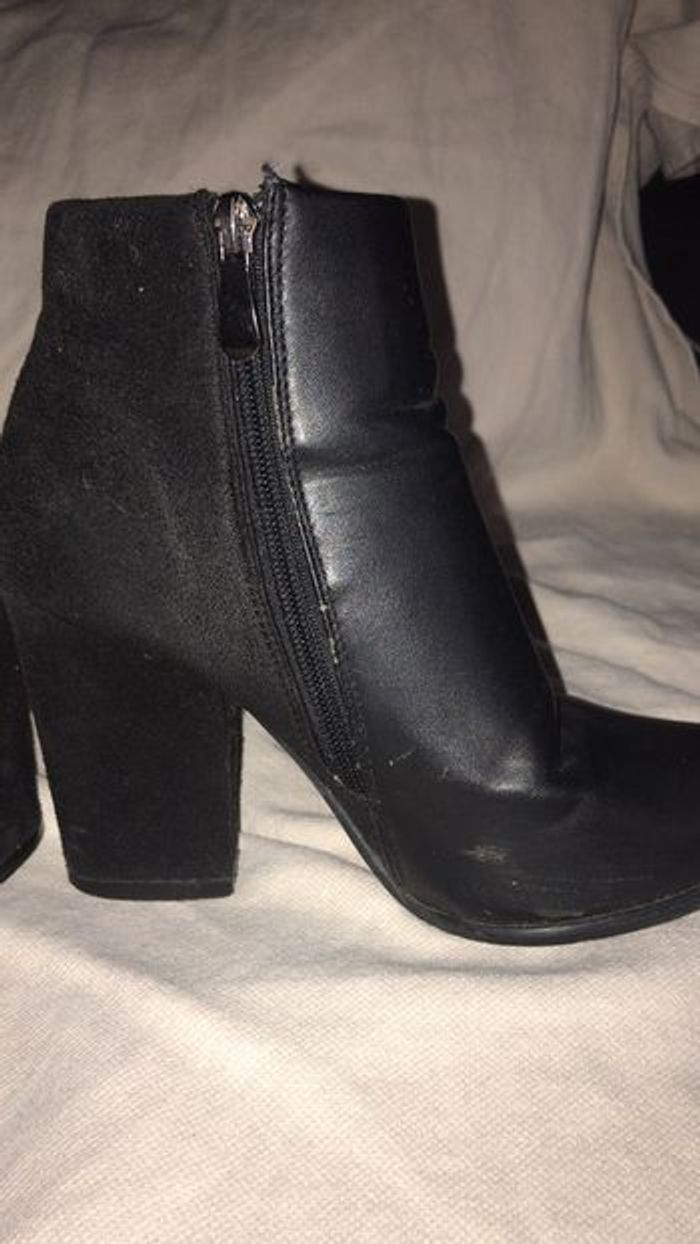 Bottines bi matière (daim et simili)T36 - photo numéro 2