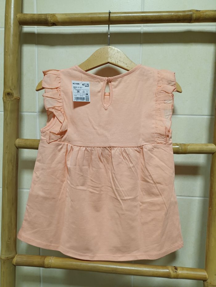 T-shirt corail 36 mois 100 % coton biologique neuf - photo numéro 2