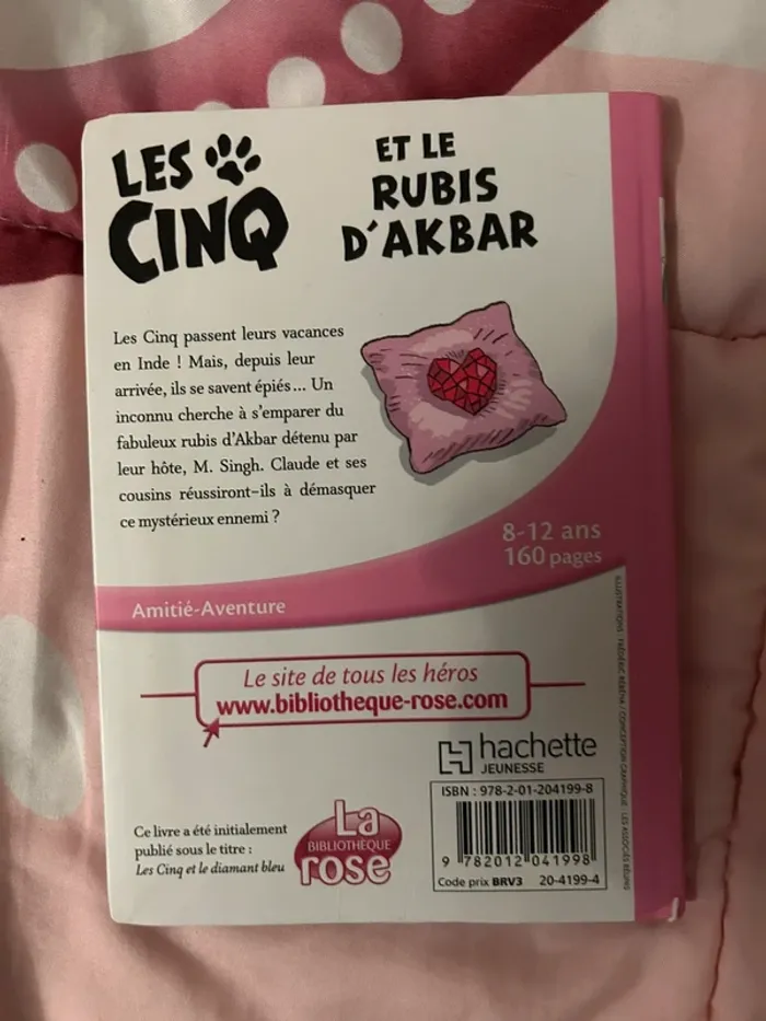 Livre la bibliothèque, rose les cinq et le rubis d’akbar - photo numéro 3